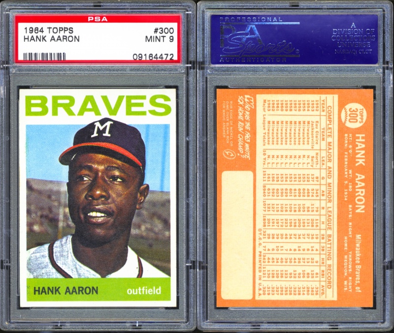 Lot Detail Topps Hank Aaron Psa Mint