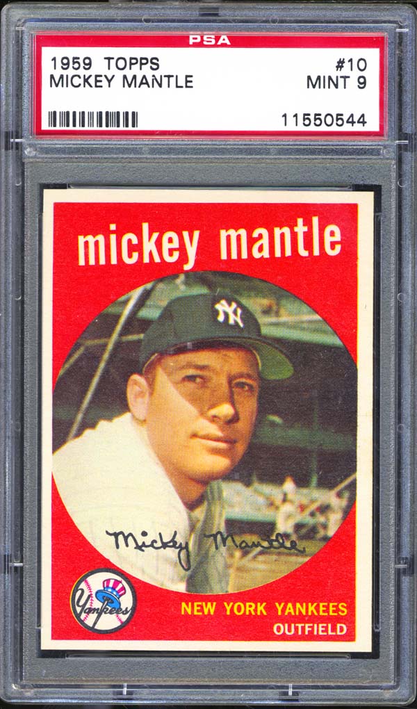 MICKEY MANTLE New York Yankees 1959 Topps Card 10 This 