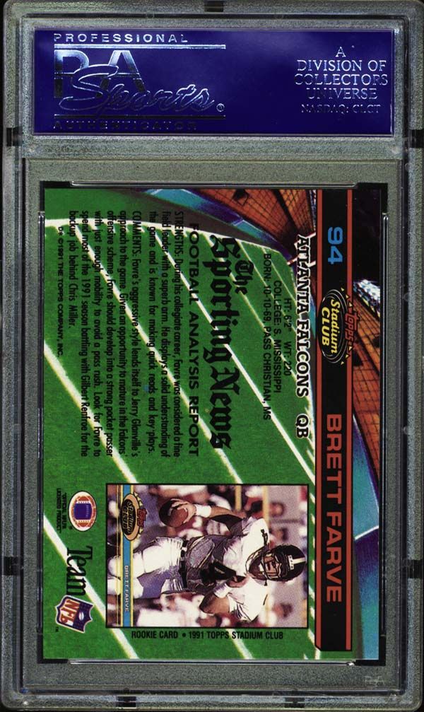 1994 Stadium Club #536 Brett Favre - NM-MT - Burbank Sportscards