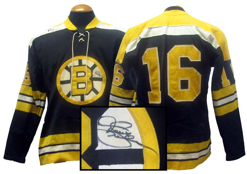 Derek Sanderson Boston Bruins Autographed Black/Gold Custom Jersey COA/JSA
