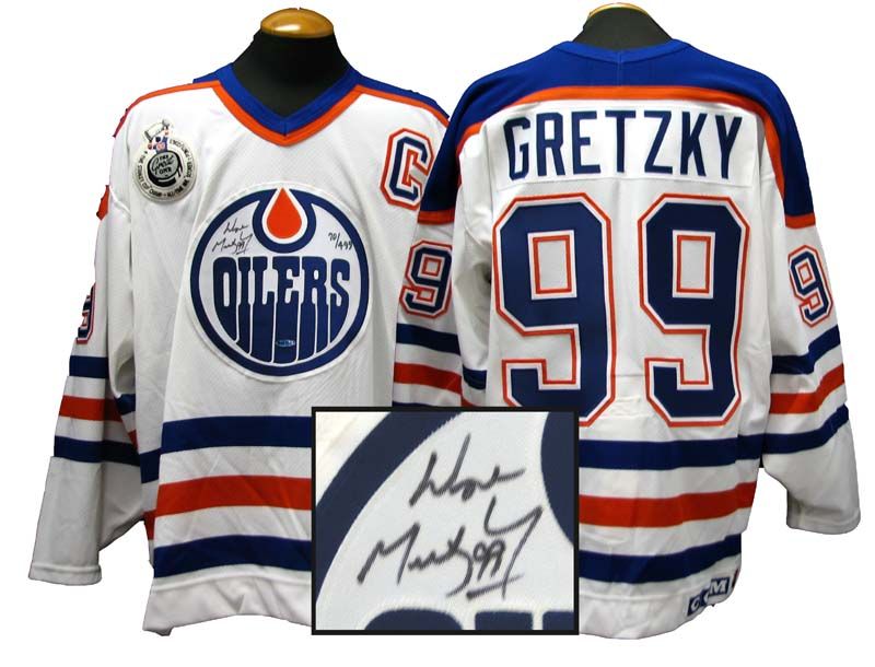 Sold at Auction: Wayne Gretzky Edmonton Oilers Captain authentic