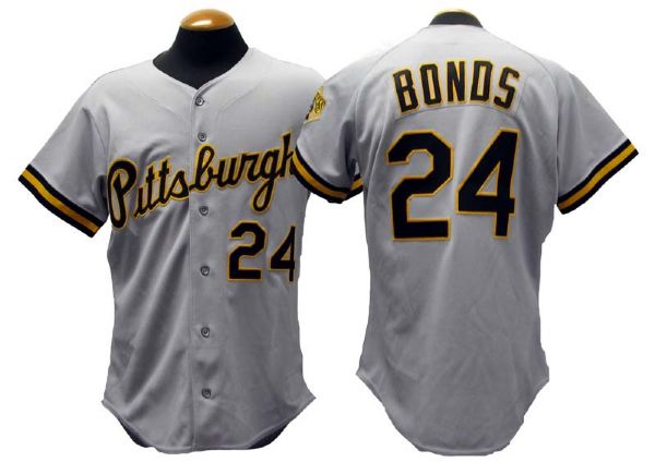 1992 Barry Bonds Game Used Pirates Jersey.