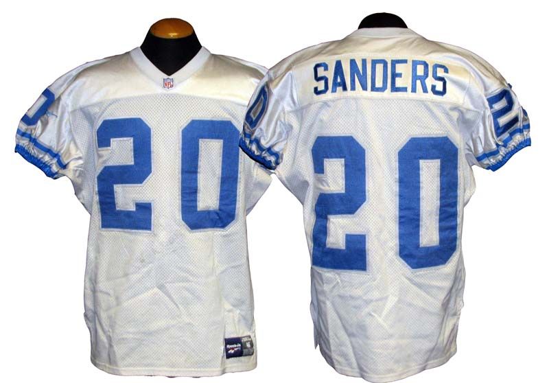 Lot Detail - 1996 Barry Sanders Detroit Lions Game-Used Road Jersey