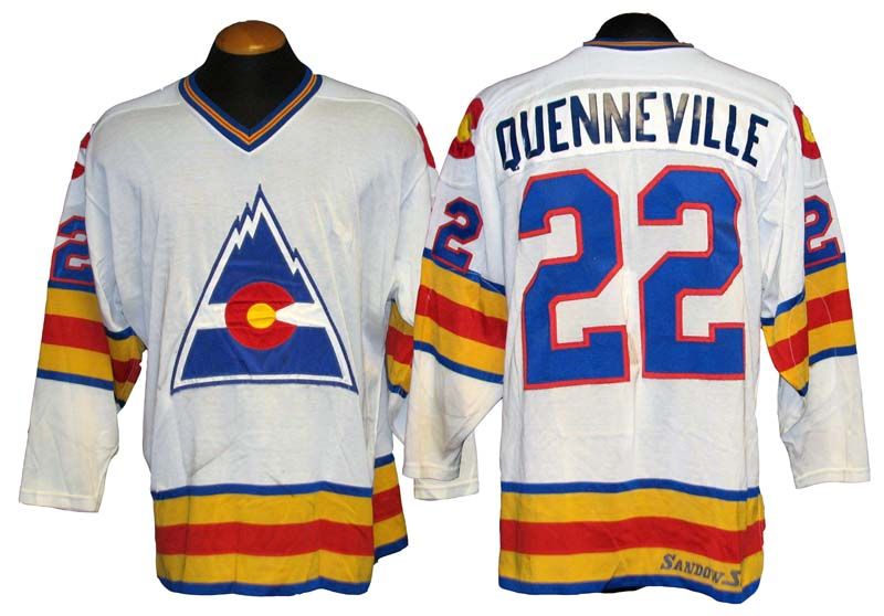 Lot Detail - 1980s Joel Quenneville Colorado Rockies NHL Game-Used Jersey