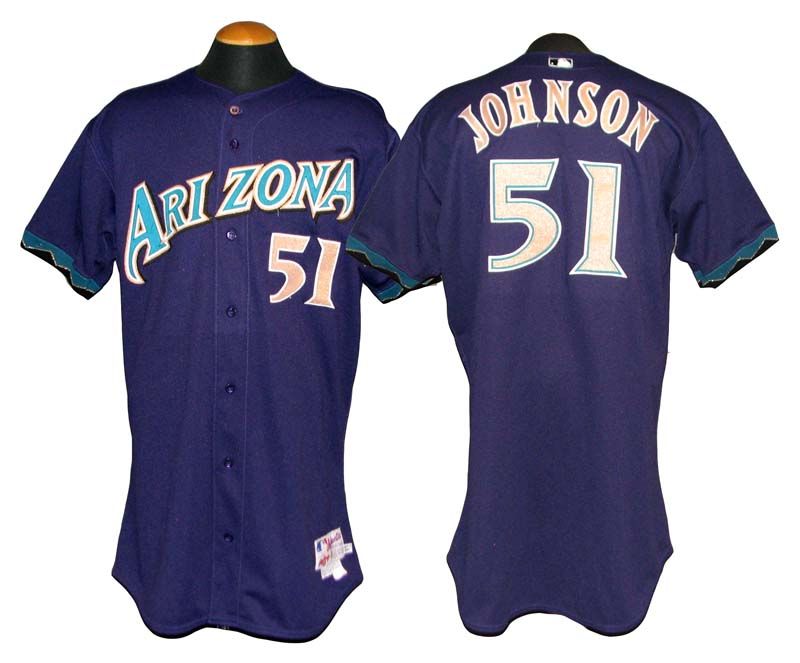 Lot Detail - 2001 Randy Johnson Arizona Diamondbacks Game-Used Home Jersey  (Championship Season • Co-World Series MVP • Cy Young Award)