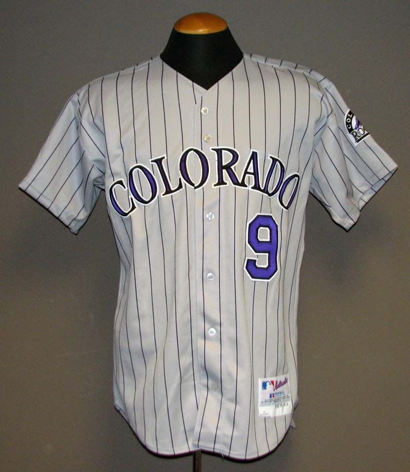 Colorado Rockies Majestic Pinstripe White Jersey