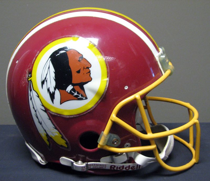 redskins game worn helmet