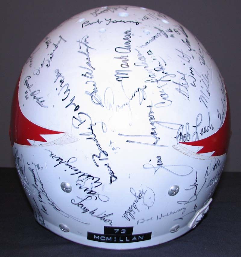 Lot Detail - 1972 St. Louis Cardinals Team-Signed Game-Used Football Helmet  with Larry Wilson and Rare Bobby Moore (Ahmad Rashad)
