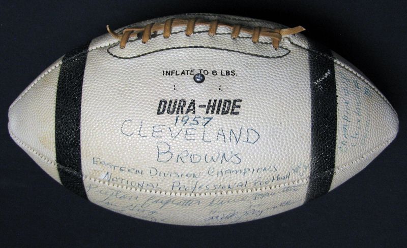 1953 Cleveland Browns Team Signed Football