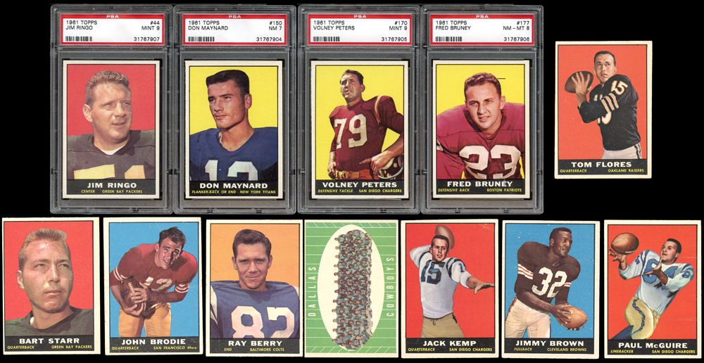 Lot Detail 1961 Topps Football Complete Set Wgraded Cards And Wrapper