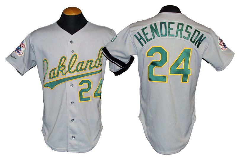 Lot Detail - 1989 Rickey Henderson Oakland Athletics World Series Game-Used  Jersey