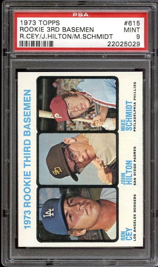 1973 Topps Mike Schmidt - Rookie 3rd Basemen #615 PSA Mint 9