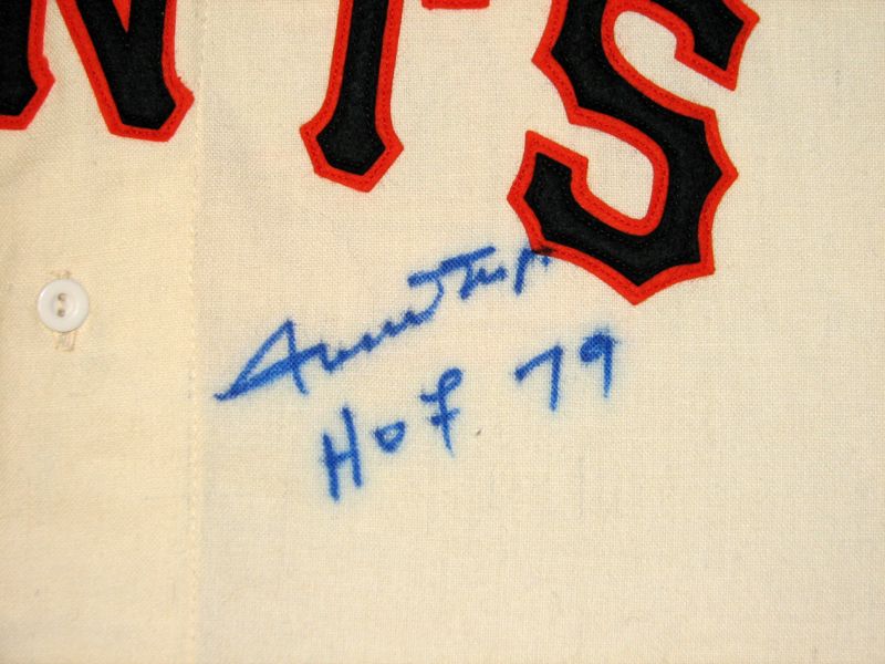 Lot Detail - Willie Mays Signed Mitchell and Ness San Francisco Giants  Jersey