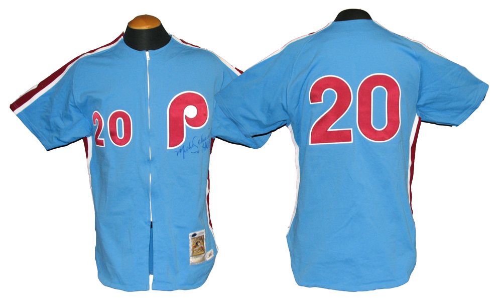 Lot Detail - Mike Schmidt Signed Phillies Mitchell & Ness Jersey w