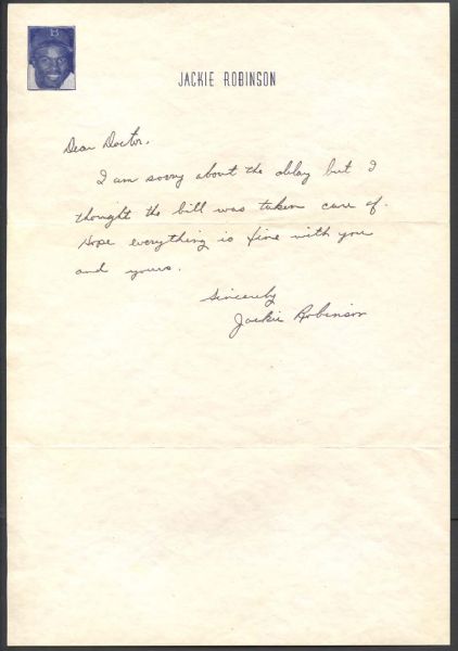 A Letter from Jackie Robinson