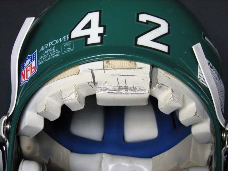 Lot Detail - 1993-94 RONNIE LOTT NEW YORK JETS GAME WORN HELMET