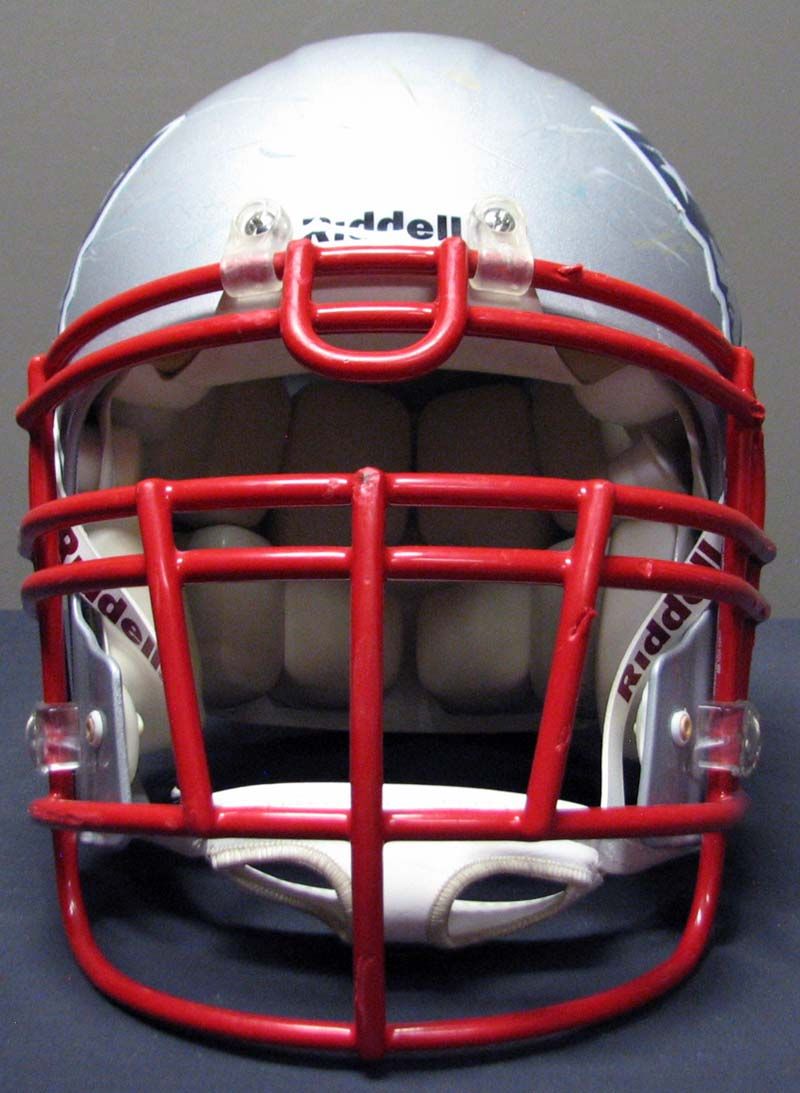 patriots game worn helmet