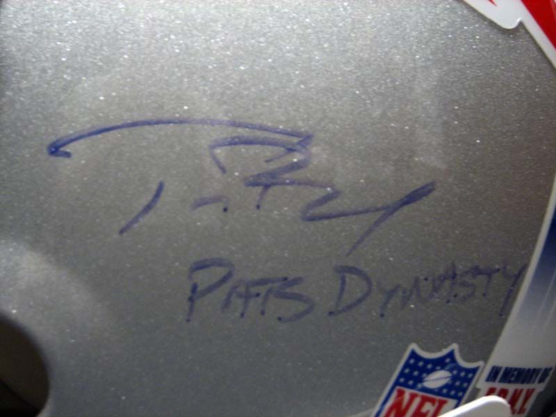 2001 New England Patriots Team Signed Helmet Tom Brady