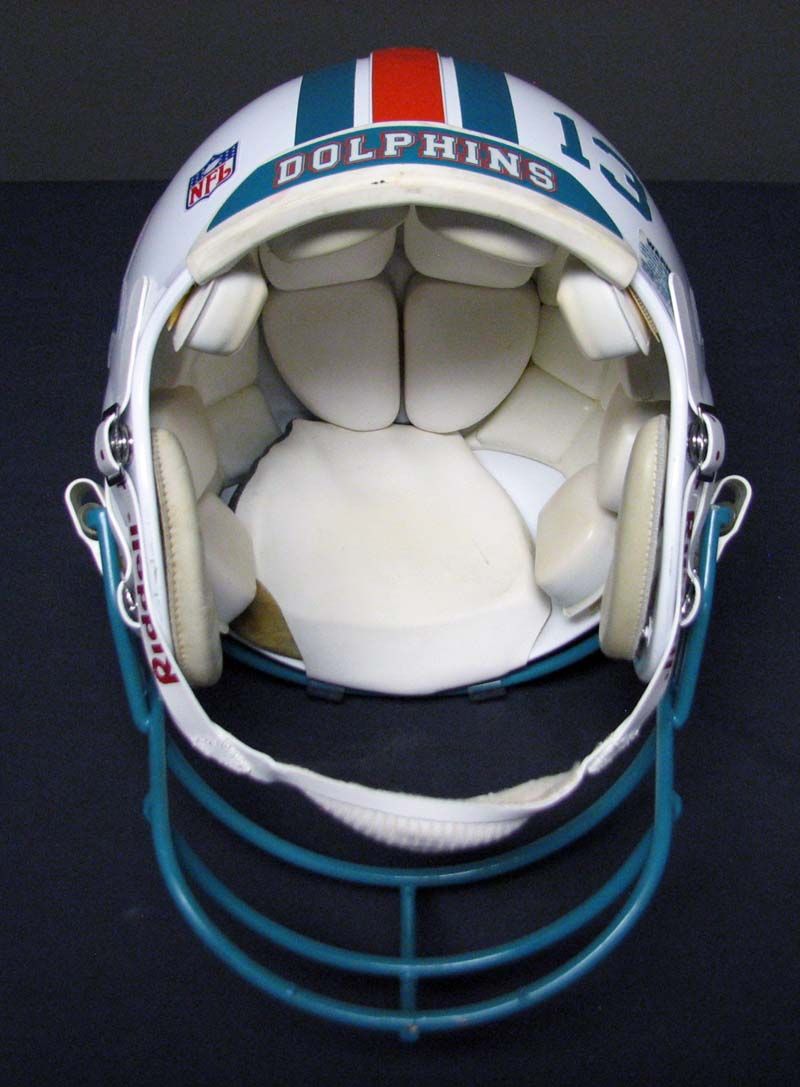 Late 1990's Dan Marino Game Worn Miami Dolphins Helmet.