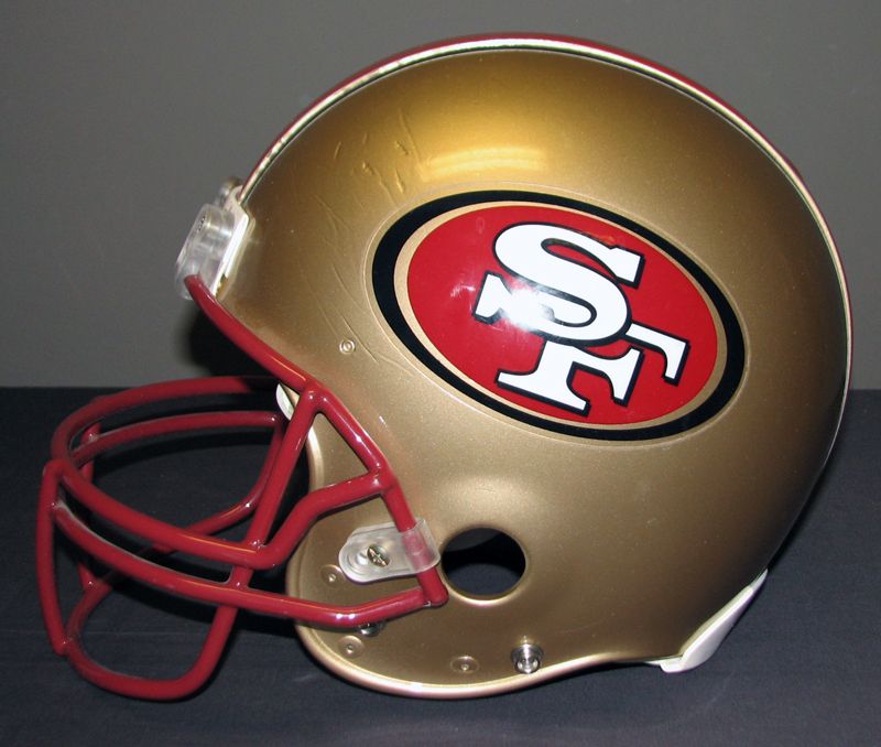 Jerry Rice San Francisco 49ers Autographed Throwback Mini-Helmet