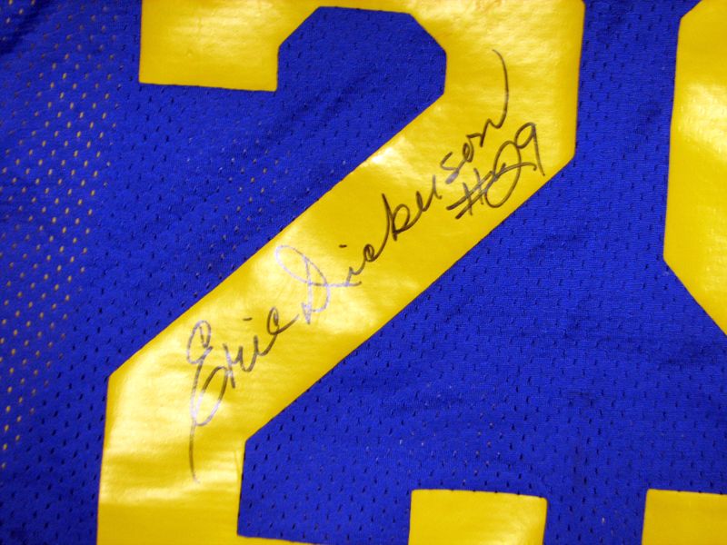 Eric Dickerson Signed Auto Custom Rams Jersey 3 Inscription 29/29 GTSM Holo