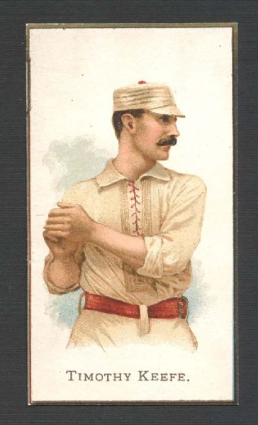 1887 G20 (N28) Allen & Ginter Timothy Keefe Cut From "The Worlds Champions" Advertising Banner