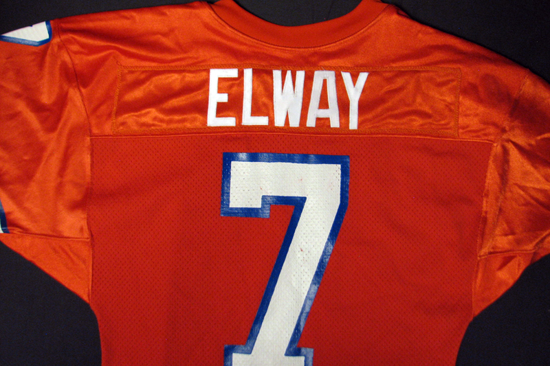Lot Detail - 1998 John Elway Denver Broncos Game-Used White Road Jersey