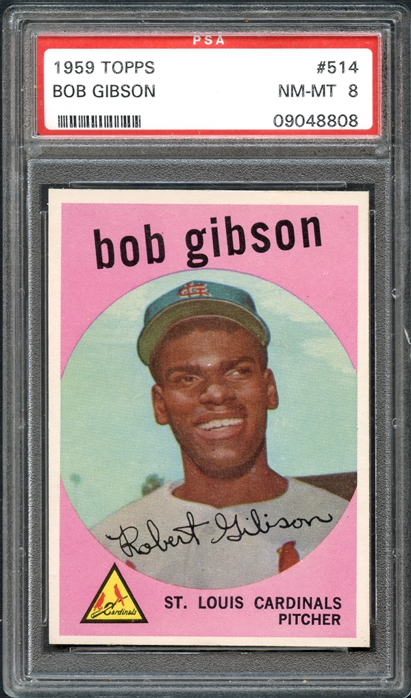 Lot Detail - 1959 Topps #514 Bob Gibson PSA 8 NM/MT
