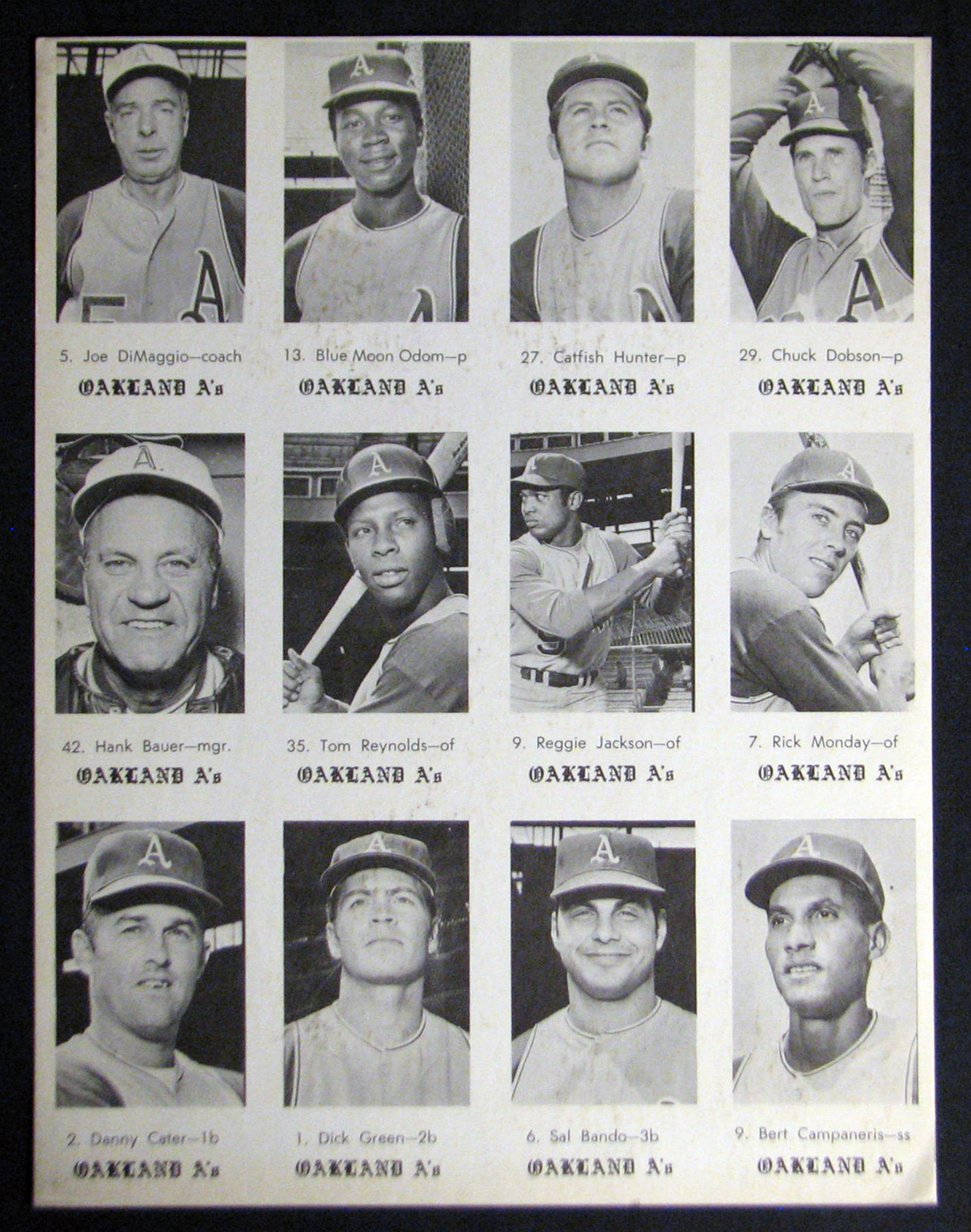 Auction Prices Realized Baseball Cards 1969 Oakland A's Andersen