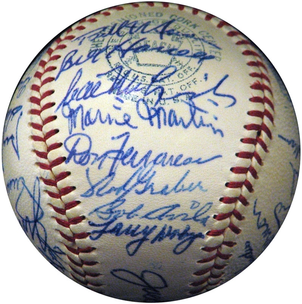 1958 Cleveland Indians Team-Signed OAL (Harridge) Ball with (33) Signatures