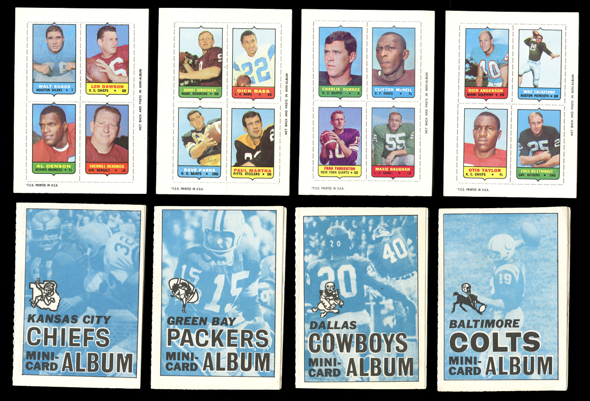 Lot Detail 1969 Topps Football Group Of 21 4 In 1 Inserts And 20