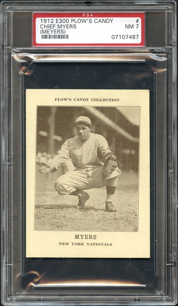 1912 E300 Plows Candy Chief Meyers PSA 7 NM