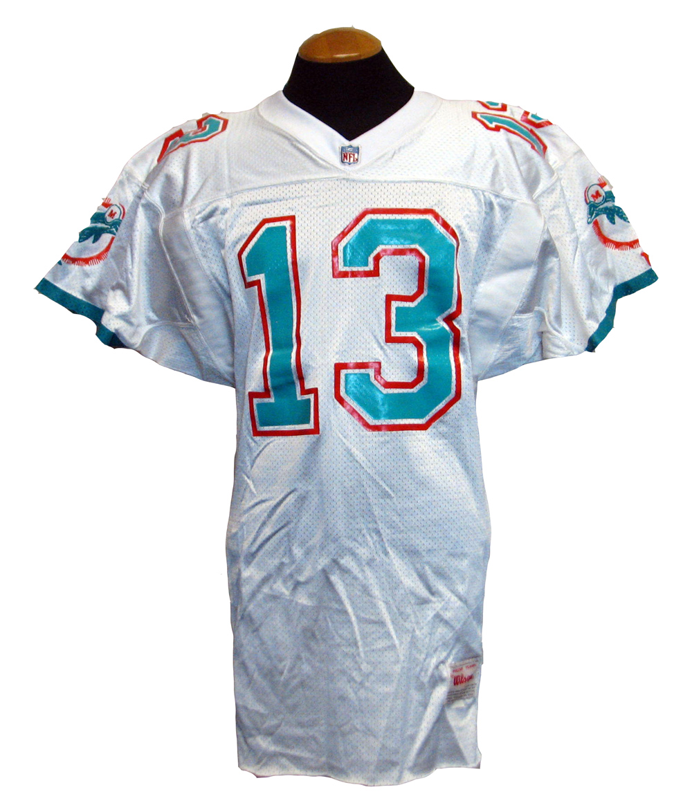 Lot Detail - 1990s Dan Marino Game Used & Signed Miami Dolphins