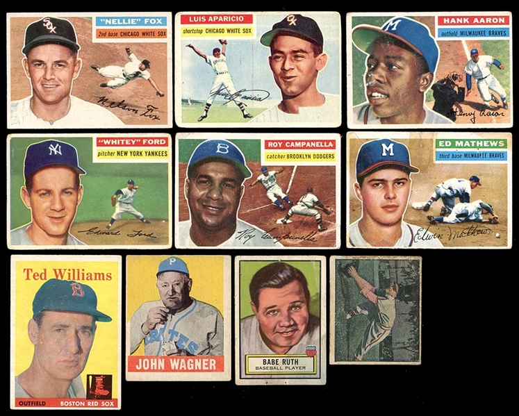 1940s - 50s Hall of Fame Baseball Group of (10)