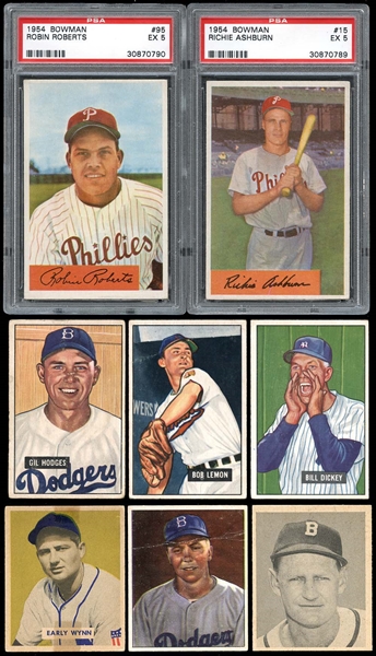 1948-55 Bowman Shoebox Collection of Over (240) with HOFers