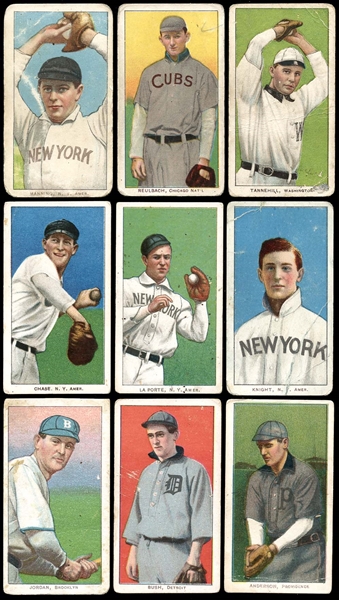 1909-11 T206 Group of (9) with Hal Chase