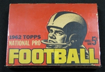 vintage football cards, 1962, unopened, wax box, bbce