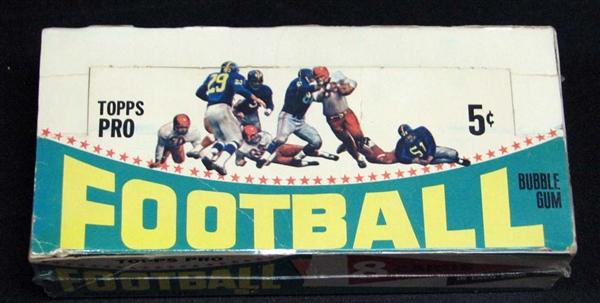 1964 Topps Football Nearly Full Unopened Wax Box Eight Cards Per Pack (19/24) (BBCE)