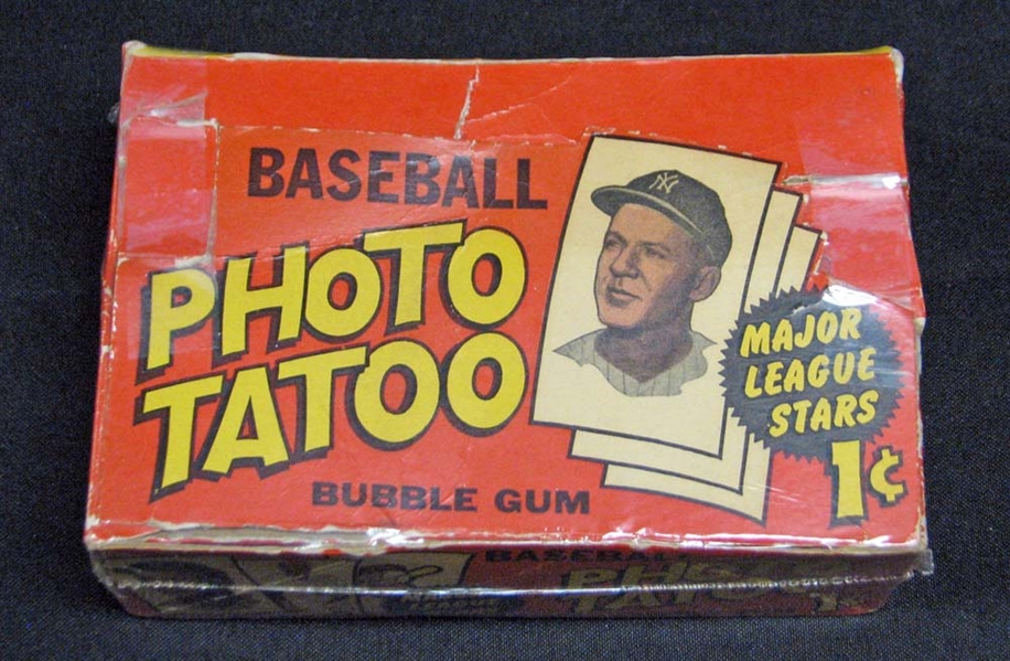 1964 Topps Baseball Photo Tatoos Nearly Full Unopened Wax Box (103/120) BBCE