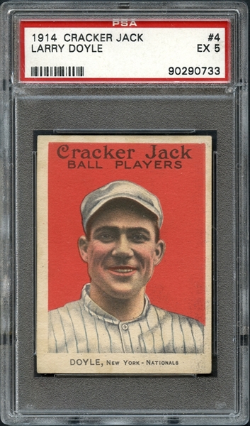 1914 Cracker Jack #4 Larry Doyle PSA 5 EX