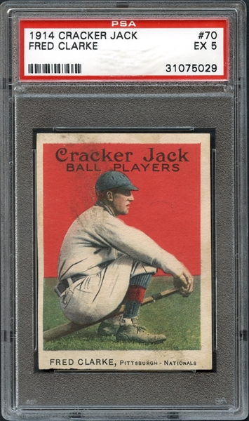 1914 Cracker Jack #70 Fred Clarke PSA 5 EX