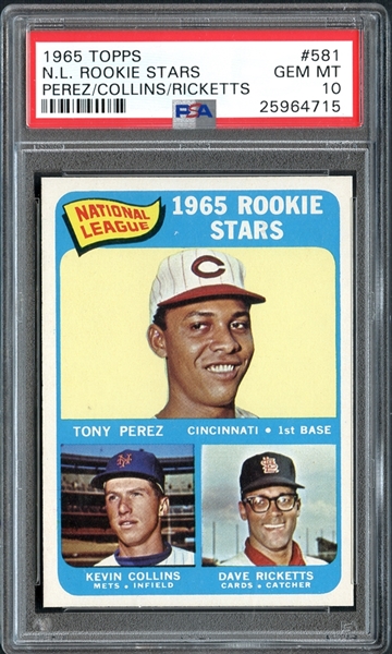 1965 Topps #581 Tony Perez PSA 10 GEM MINT