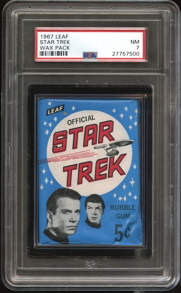 1967 Leaf Star Trek Unopened Wax Pack PSA 7 NM Only Pack Ever Graded by PSA