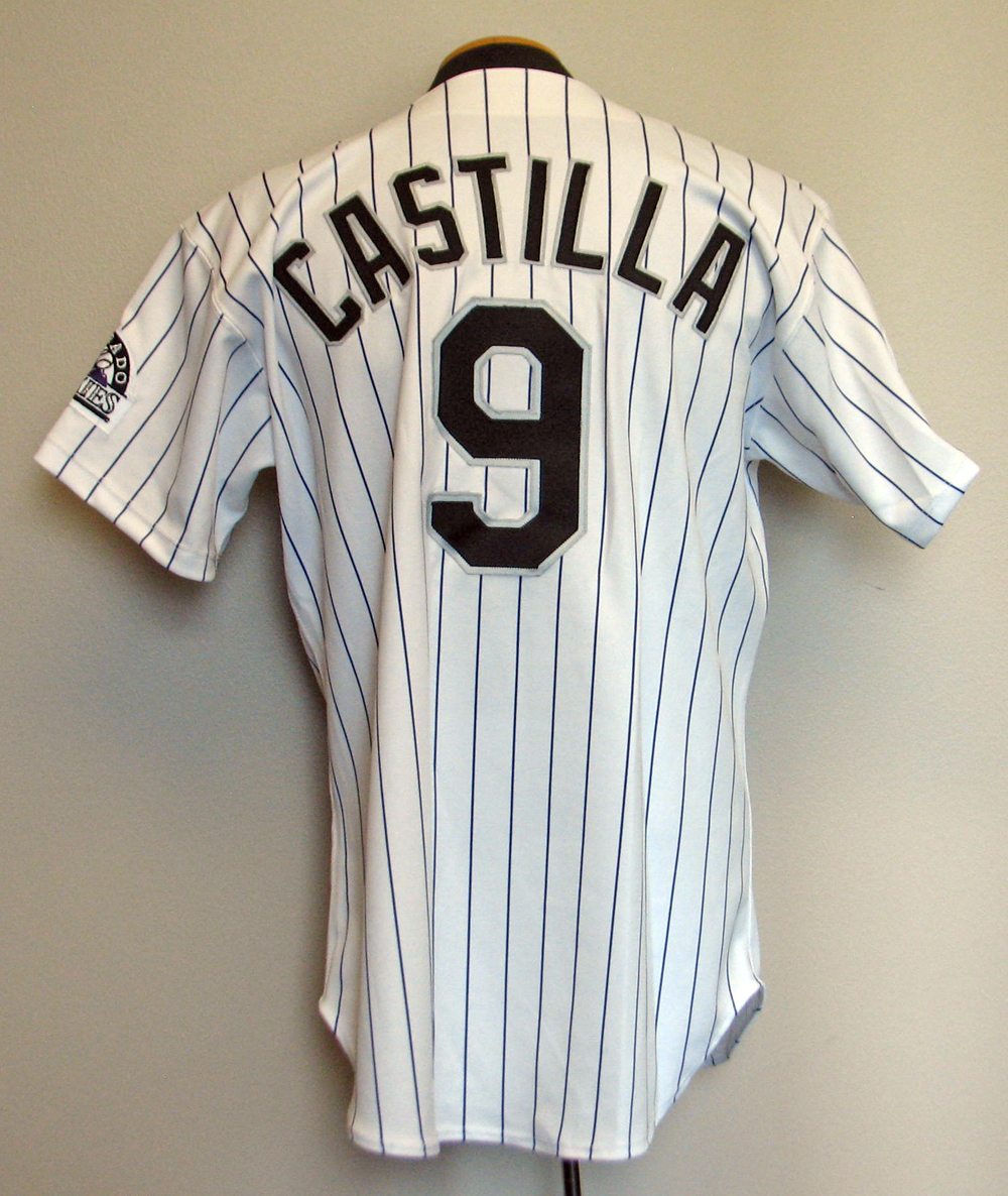 Colorado Rockies Vinny Castilla Game Used Jersey to Aid Hurricane