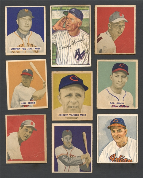 1949-52 Bowman Baseball Small Shoebox Collection of (70) Cards