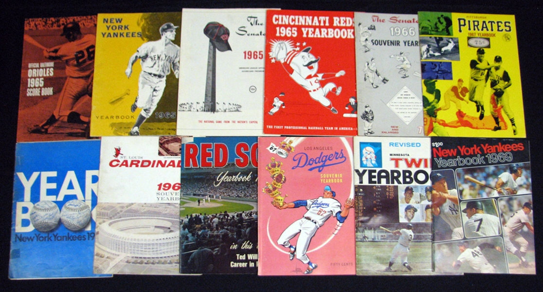 Lot Detail - 1960-1969 Baseball Yearbook And Program Group Of (22)