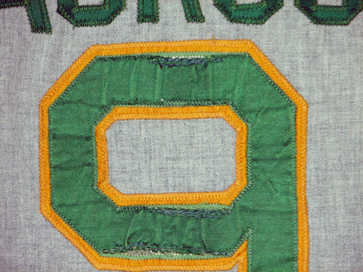 Lot Detail - 1969-70 Reggie Jackson Oakland A's Game Worn Green Mist Vest  Style Flannel Jersey MEARS 8.5