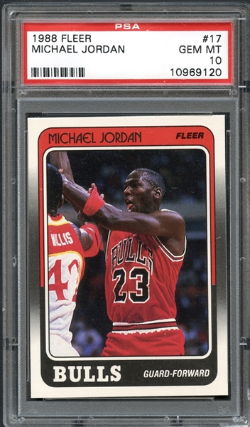 Lot Detail - 1988 Fleer #17 Michael Jordan PSA 10 GEM MINT