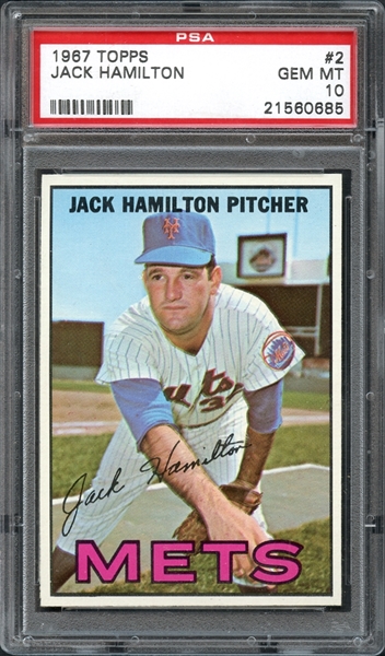1967 Topps #2 JACK HAMILTON PSA 10 GEM MINT