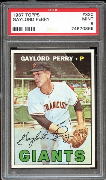 1967 Topps #320 GAYLORD PERRY PSA 9 MINT